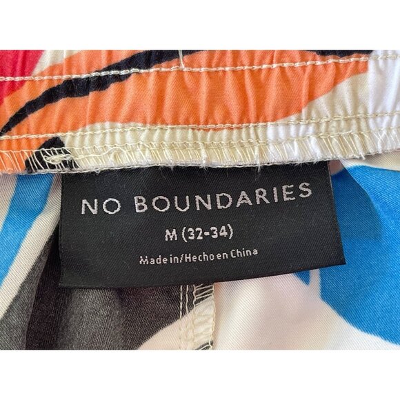No Boundaries Mens Abstract Floral Print Swim Shorts M 32-34" 7" Inseam - Picture 7 of 8